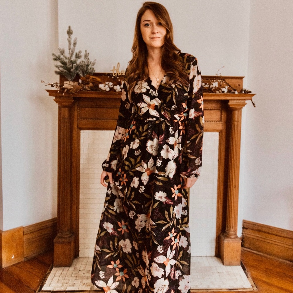 Long Sleeve Floral Maxi Dress